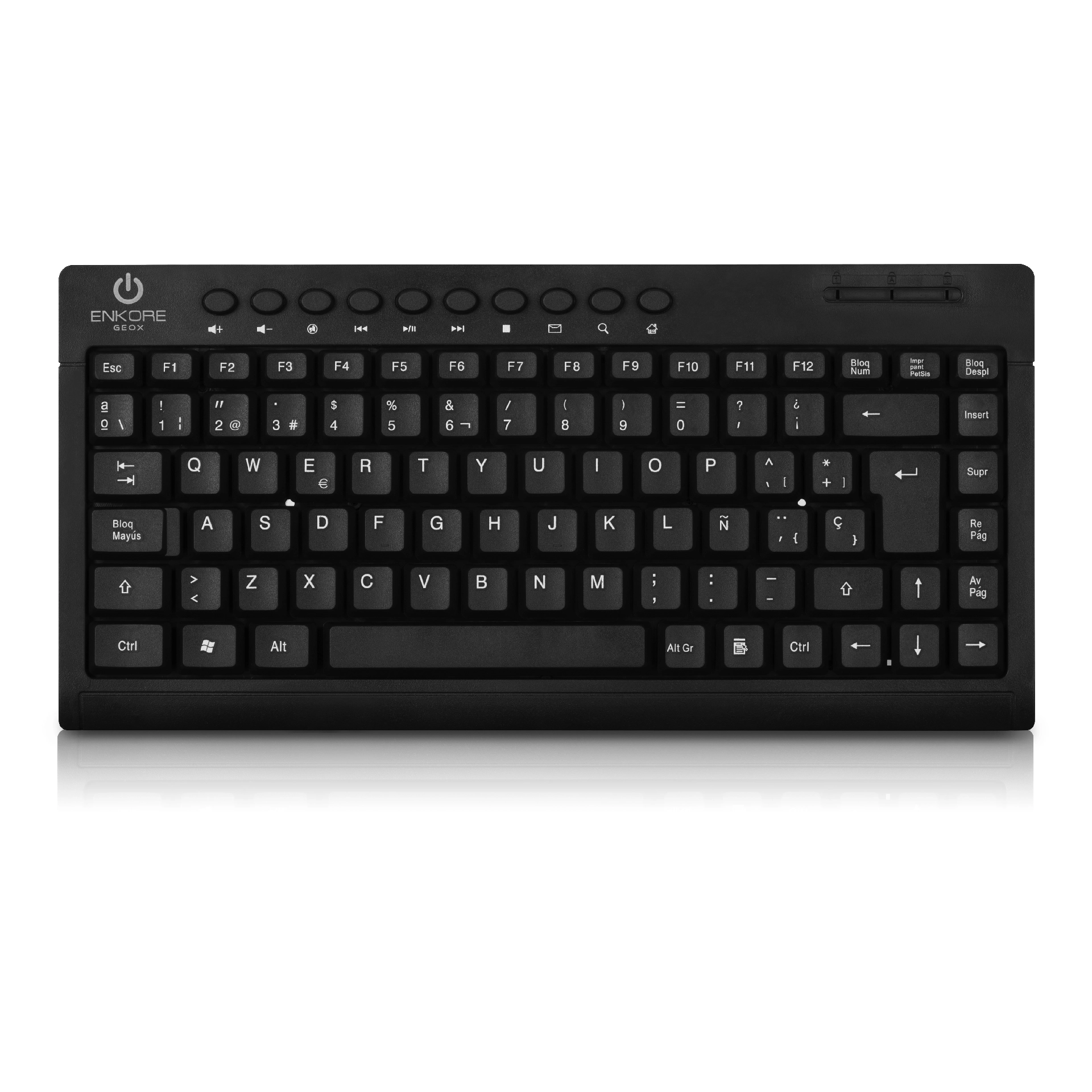 TECLADO MULTIMEDIA ENKORE GEOX SLIM ENK303
