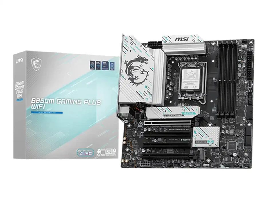 MOTHERBOARD MSI B860 GAMING PLUS WIFI, CHIPSET INTEL B860, LGA 1851, HDMI, DP, ATX
