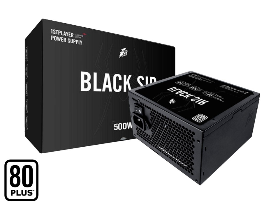 FUENTE DE PODER 1STPLAYER 500W WHITE ATX, 80 PLUS