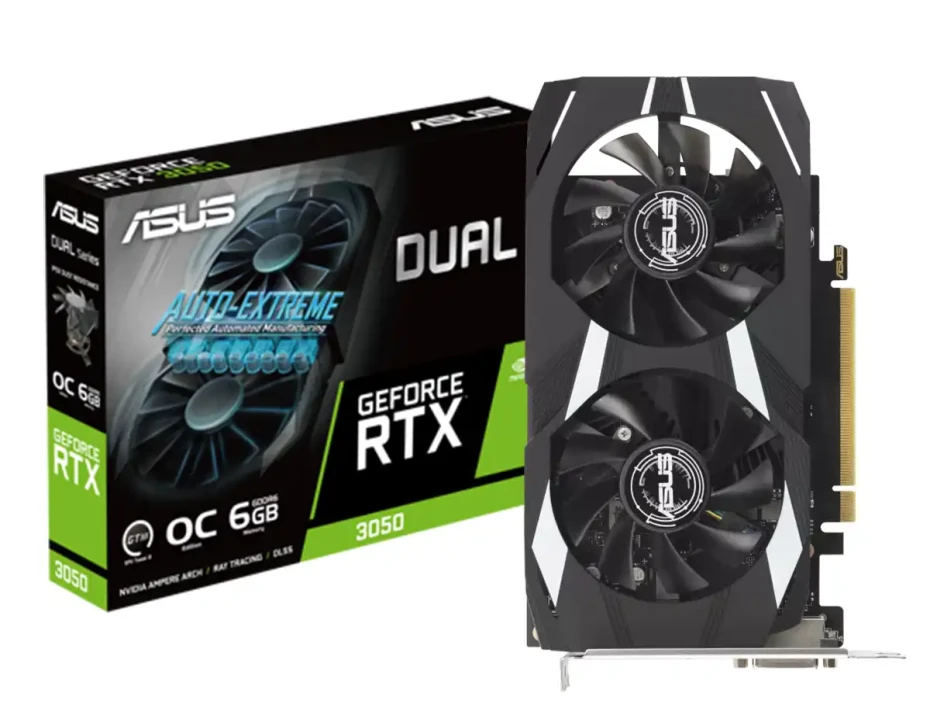 TARJETA DE VIDEO RTX3050 de 6GB GDDR6 ASUS DUAL