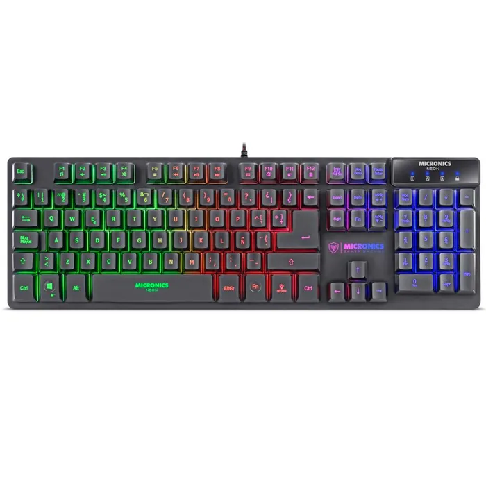 TECLADO MULTIMEDIA USB LED NEON+ MIC K709+ MICRONICS