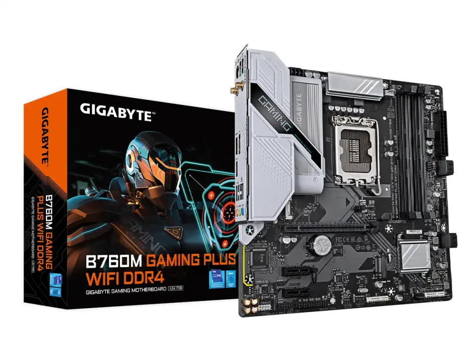 PLACA MADRE GIGABYTE B760M GAMING PLUS WIFI DDR4