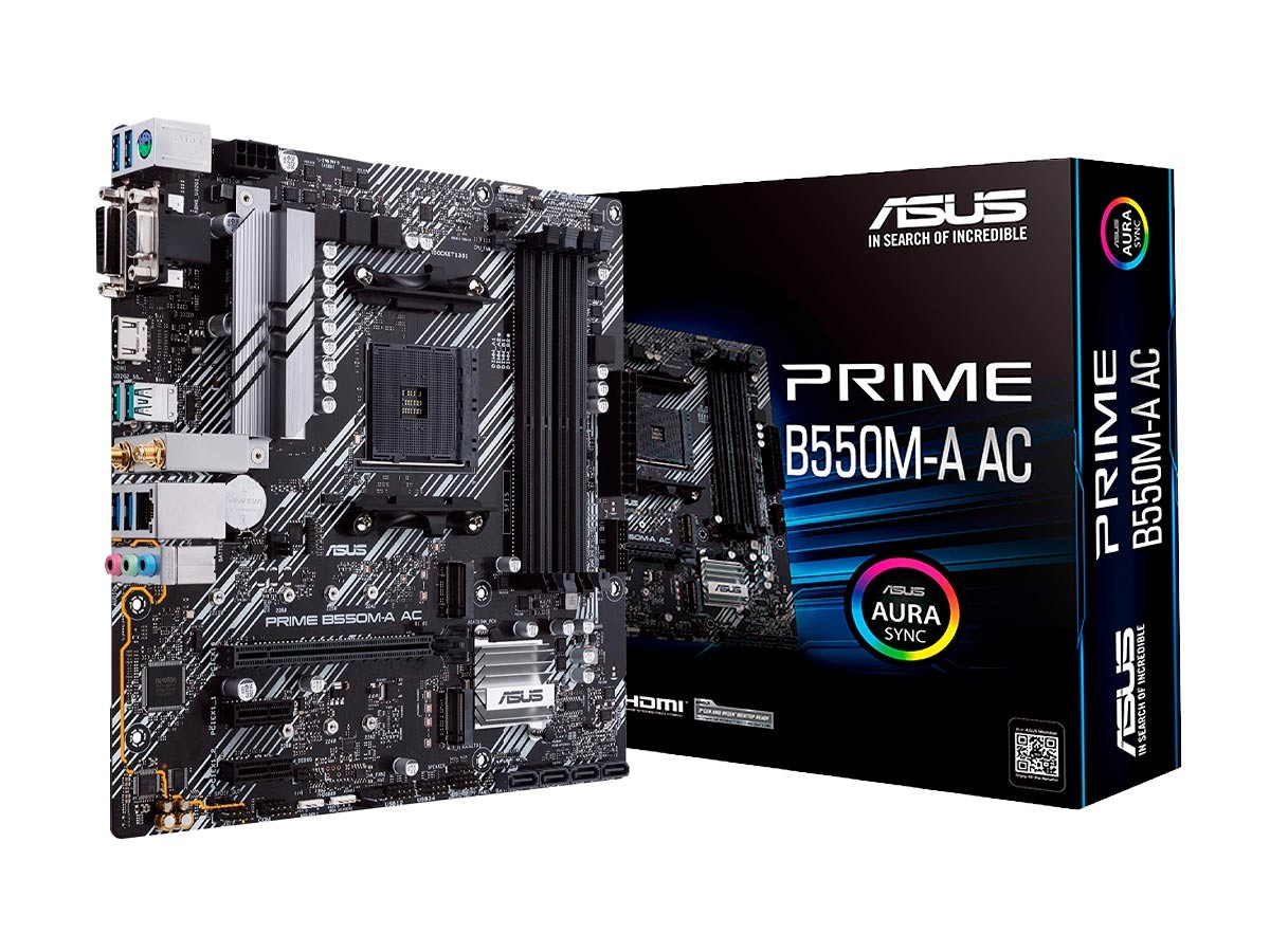 MOTHERBOARD ASUS PRIME B550M-A AC, CHIPSET AMD B550, SOCKET AMD AM4, MATX
