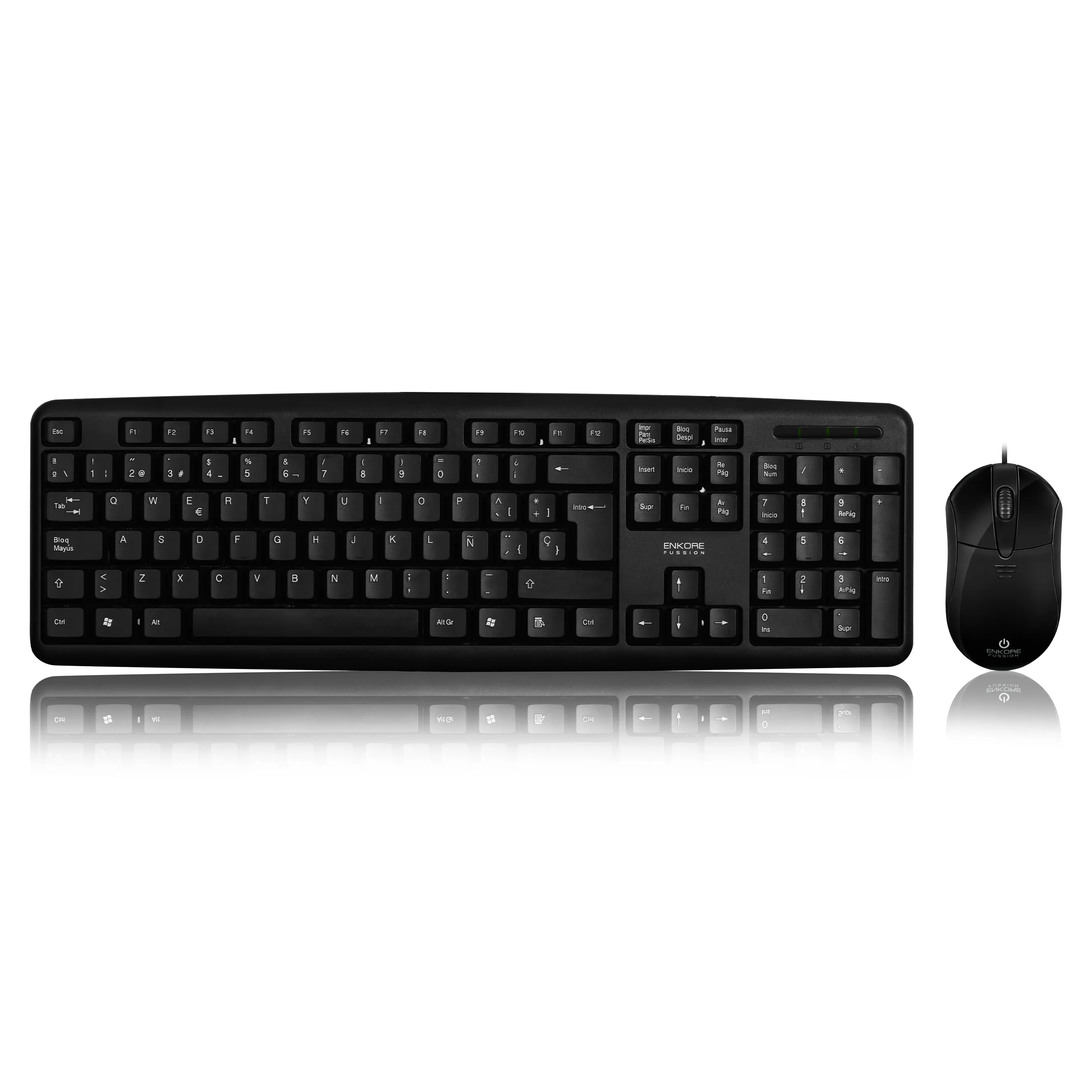 KIT TECLADO + MOUSE USB FUSSION ENT 502 ENKORE