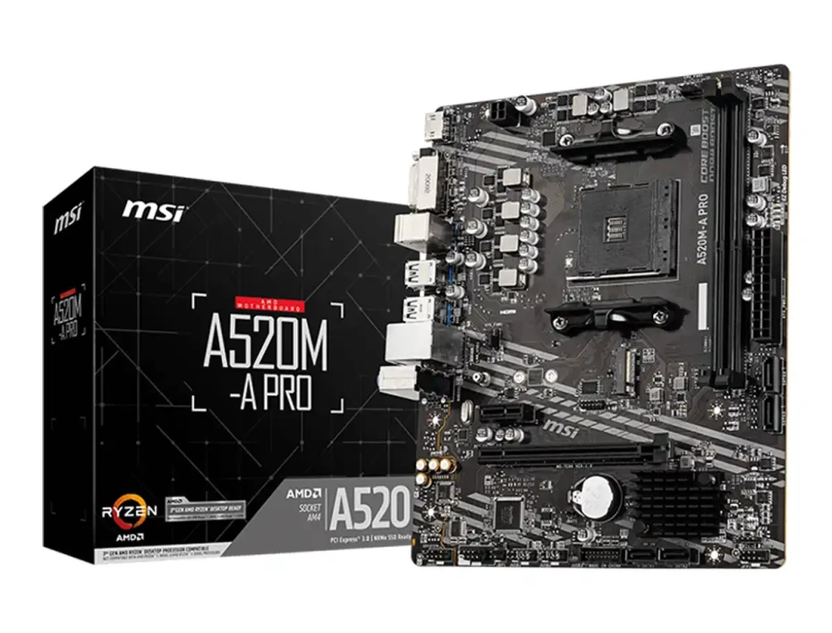 MOTHERBOARD MSI A520M-A PRO, CHIPSET AMD A520, SOCKET AMD AM4, MATX