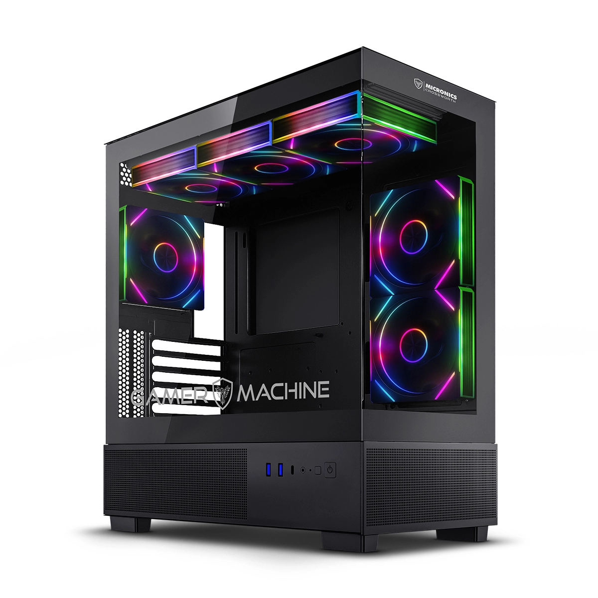 CASE CROSSWORTH MIC FC1002 GABINETE 6FAN ARGB MICRONICS